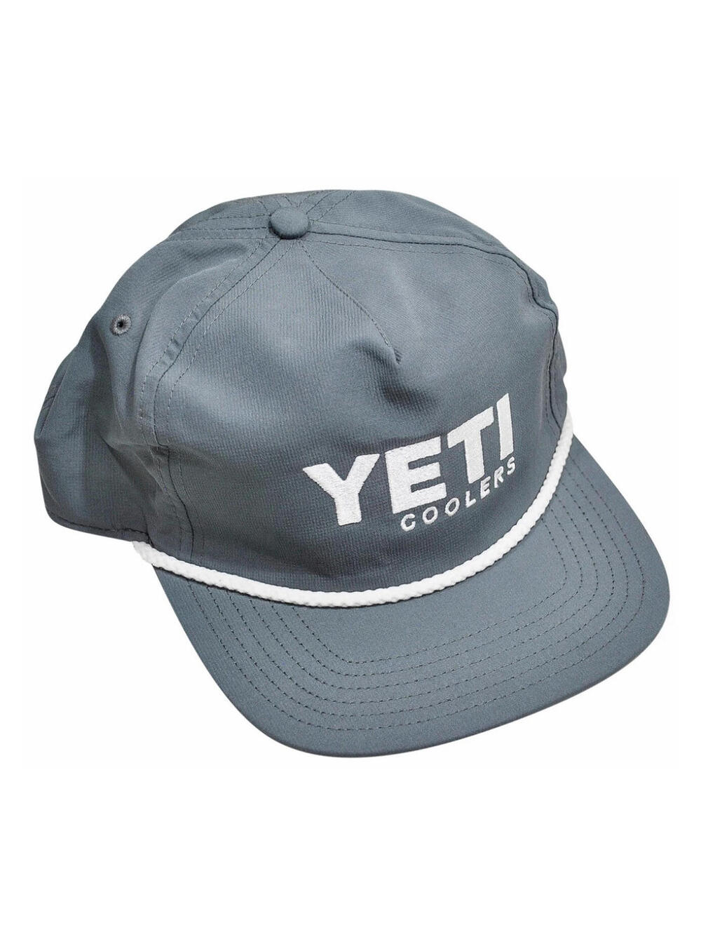 Yeti Cooler Outdoors Hunting Gray Rope Hat Cap Snapback